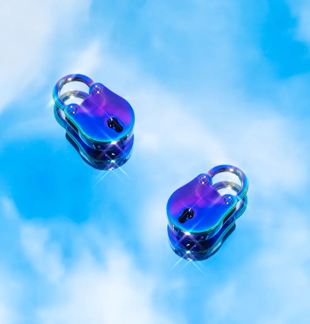 locks on a reflective surface